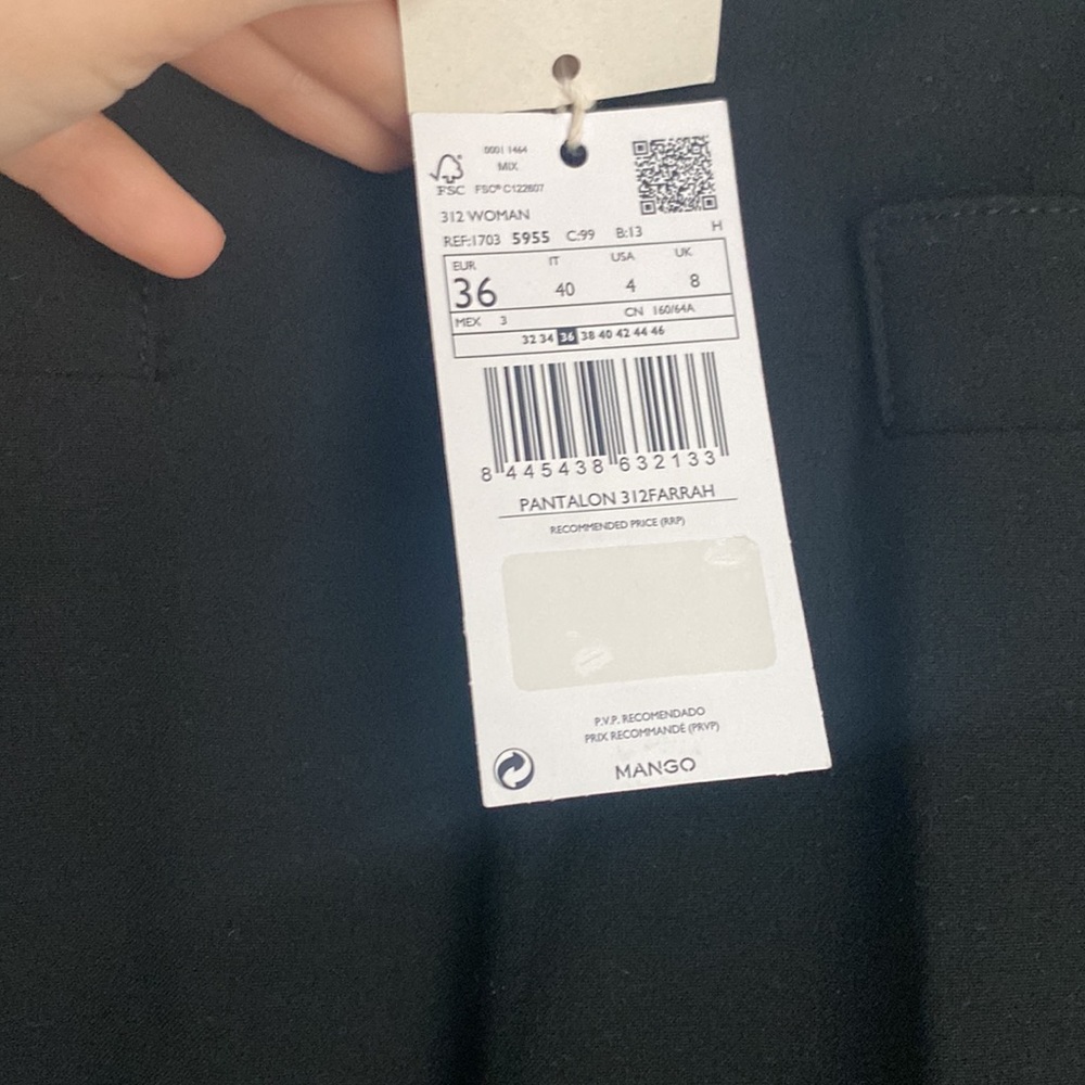NWT mango high waist wide leg trousers/pants - Picture 3 of 9